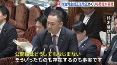 規正法改正案　各党の法案提出者に対する質疑開始　自民党と他党との間で主張に隔たり| TBS CROSS DIG with Bloomberg