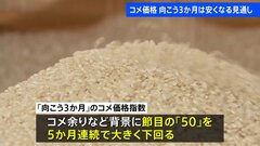 「向こう3か月」のコメ価格“安くなる見通し” 5か月連続　ただし実際にいつ値下がりするかは不透明　民間在庫の水準高まる| TBS CROSS DIG with Bloomberg