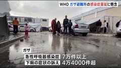WHO ガザ避難所の感染症蔓延に懸念　人が殺到し清潔な水や衛生設備が不足| TBS CROSS DIG with Bloomberg