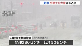 「家から出られないかと思った」日本海側中心に大雪　新潟では24時間に最大80センチの降雪予想　警戒呼びかけ|TBS NEWS DIG