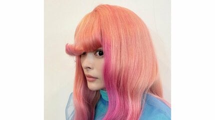 5大容量☆派手髪 超ピンク!! かぶらない美しさを演出☆ きゃりーぱみゅぱみゅ】 「Uncanny?」オレンジ×ピンクのグラデーション