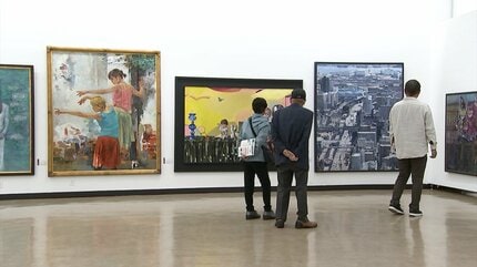 多彩なジャンルの絵画を集めた美術団体「創元会」の作品展 自由な