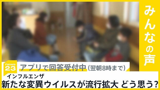 インフルエンザの新変異ウイルス「サブクレードK」が流行拡大 どう思う？【news23】|TBS NEWS DIG