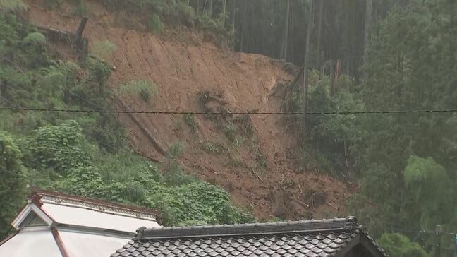 【大雨】「ガザドドと音が…」住宅裏山が高さ20mにわたり崩落 降り始めからの雨量は最大500ミリ超 大分|TBS NEWS DIG
