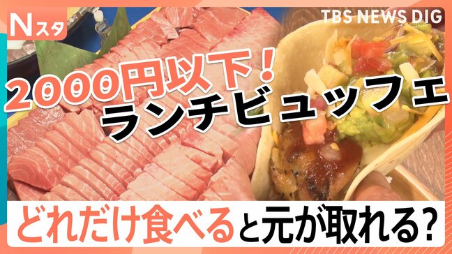 2000円以下で食べ放題のお得なランチビュッフェ！どれだけ食べると元が取れるのか、大調査！【それスタ】|TBS NEWS DIG