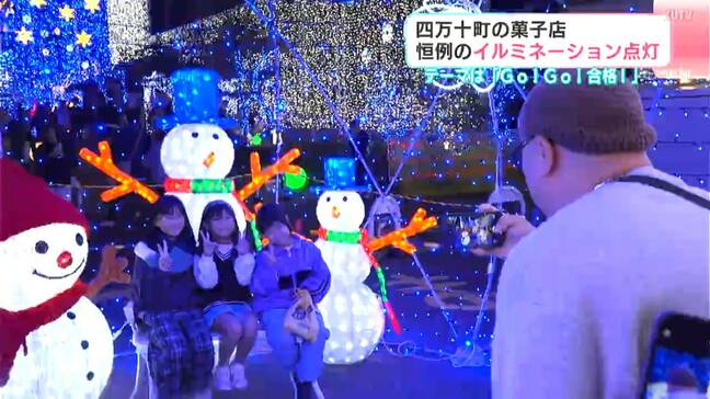２つのけんぴタワーに動物たちのオブジェ　菓子店で55万個のLED電球使ったイルミネーションが点灯【高知・四万十町】|TBS NEWS DIG