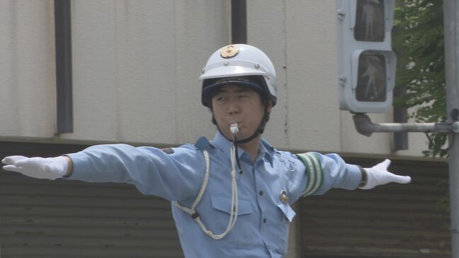 災害を想定して…警察官が手信号で交通誘導訓練|TBS NEWS DIG