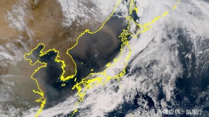 【黄砂はいつ上陸？】衛星画像がとらえた「茶色い影」黄砂はいま日本のどのあたり？いつまで飛来するの？|TBS NEWS DIG