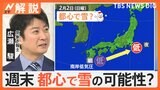 週末は都心で雪の可能性?南岸低気圧の影響で2月の関東は雪が降りやすい 過去に8cmの積雪も【Nスタ解説】|TBS NEWS DIG