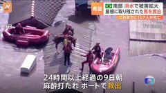 ブラジル南部　洪水で被害拡大　屋根に取り残された「馬」が救出され、人々に希望与える| TBS CROSS DIG with Bloomberg