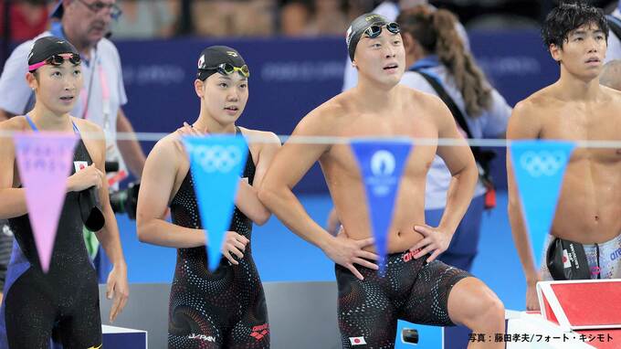 池江璃花子　混合400mメドレーリレーでアンカー務め8位でフィニッシュ、金メダルは世界新記録のアメリカ 【パリ五輪】|TBS NEWS DIG