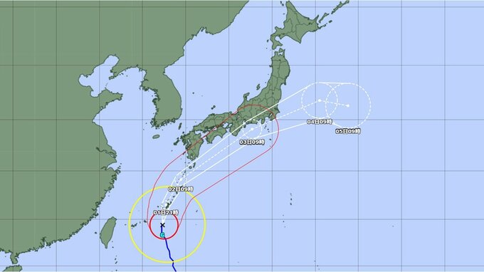 【台風情報】台風6号(チャンミー)は1日に沖縄に接近　今後は右へカーブし、九州・四国・近畿・関東などに影響か...このあとの勢力と進路を詳しく　今後の全国の天気を画像で　気象庁　　|　山形のニュース│TUYテレビユー山形