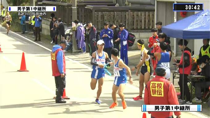 山形県高校駅伝2023 男子 第一中継所通過順位|TBS NEWS DIG