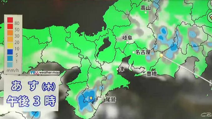 名古屋で急な雨… 東海3県はあすも天気急変おそれ…気温上昇で熱中症にも注意を 最新の雨シミュレーション（愛知･岐阜･三重の天気予報）|TBS NEWS DIG