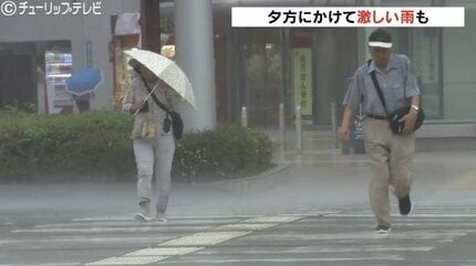 雨 叩きつけるような雨 前線の影響で大気不安定に 夕方まで40ミリの