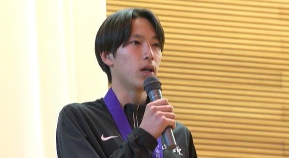 「自分がやってやろうという気持ちが強かった…」永原颯磨主将の走りでリズム、大会新記録で6年ぶり3度目の都大路制覇、佐久長聖駅伝部が全国高校駅伝の優勝報告会　|　SBC NEWS | 長野のニュース | SBC信越放送
