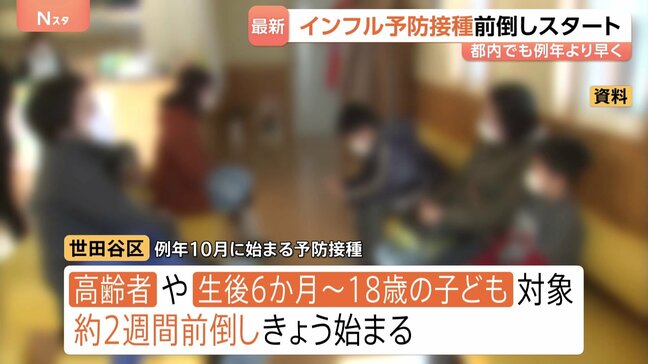 インフルエンザ予防接種 東京23区のほとんどで例年より1週間以上前倒し　去年より1か月以上早い流行シーズン入り|TBS NEWS DIG
