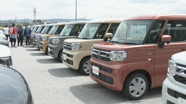燃費の良さやデザインが魅力の「軽自動車」 150台の展示即売イベント開催 ガソリン価格高騰のなか維持費が安く幅広い世代に人気 愛知・豊田スタジアムで26日まで|TBS NEWS DIG
