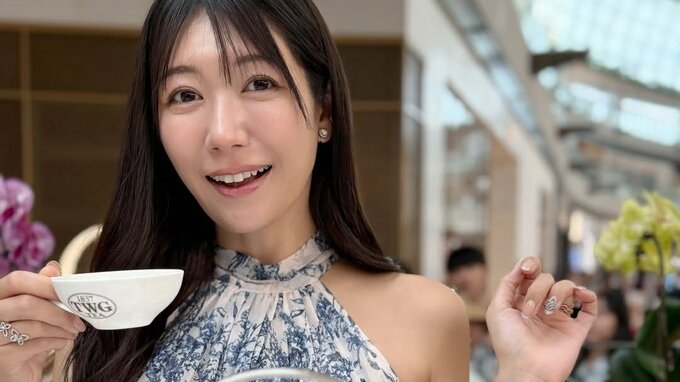 【 穂川果音 】肩出しドレスでアフタヌーンティーから「今日もがんばろ♡」エール　フォロワー応答「お互い頑張りましょう」|TBS NEWS DIG