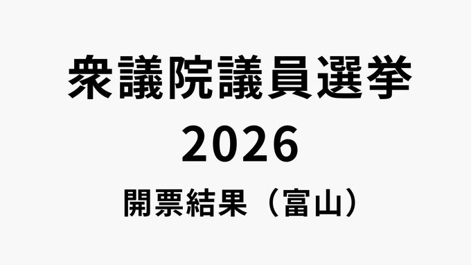 【開票終了】衆議院選挙・富山2区　上田英俊氏（自民・前職）が当選　|　富山のニュース｜天気・防災｜チューリップテレビ