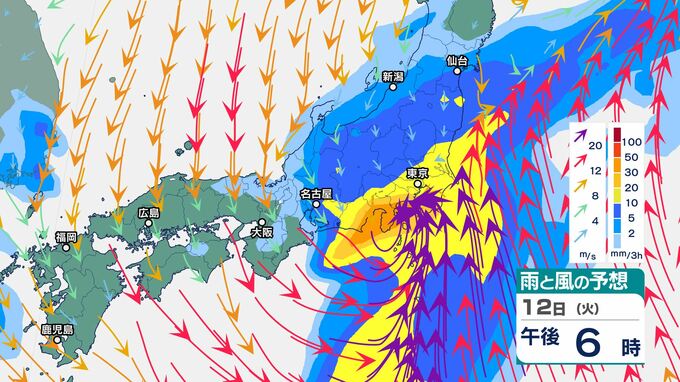 関東甲信地方は12日は「大雨」となるおそれ　警報級大雨となる可能性も　山陰も天気急変に注意|TBS NEWS DIG