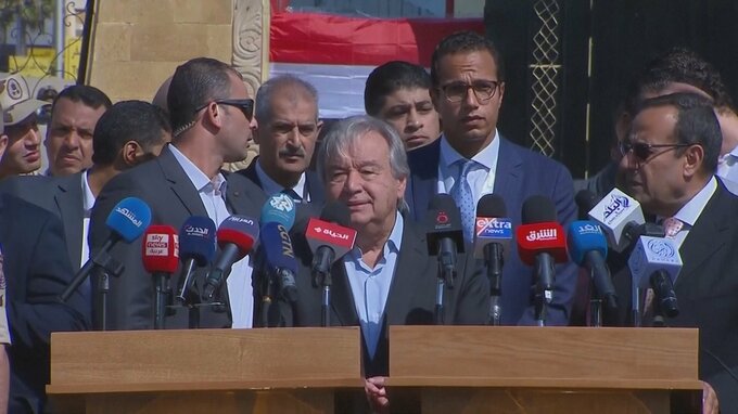 「壁の向こうには水もない」国連事務総長が物資の早期搬入を訴え　具体的時期には言及せず