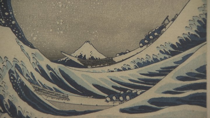 葛飾北斎の浮世絵など富士山にちなんだ展示 「富士山の日」にあわせて