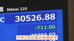 日経平均株価 711円値下がり 終値は5か月ぶりの安値水準　米経済の先行き懸念が高まり幅広い銘柄に売り注文| TBS CROSS DIG with Bloomberg