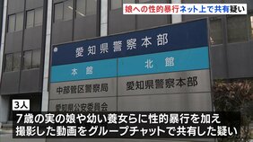 「ママにいったらパパと一緒にいられなくなるよ」7歳の娘に性的暴行し動画をグループチャットで共有したか　30代の男3人逮捕　愛知県警|TBS NEWS DIG