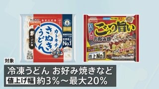 テーブルマーク 「家庭用冷凍食品」最大20％値上げへ　うどん・お好み焼きなどが対象| TBS CROSS DIG with Bloomberg