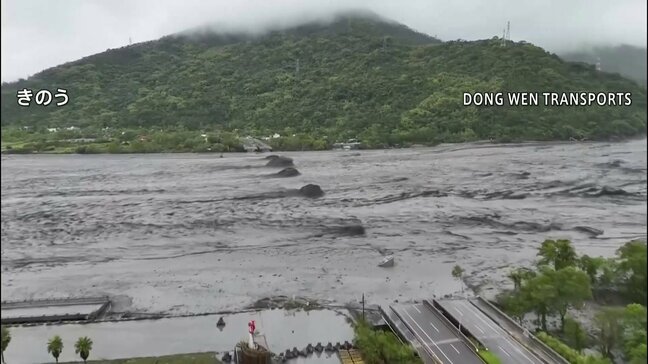 柱にしがみつく女性も…台風18号で甚大な被害　台湾で洪水など発生　17人が死亡・17人が行方不明　中国大陸に上陸見込み|TBS NEWS DIG