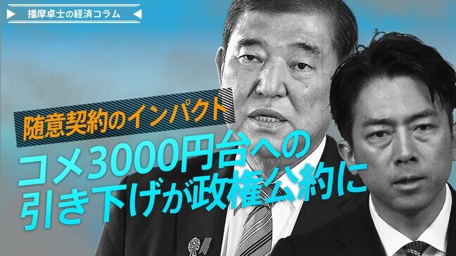 コメ3000円台への引き下げが政権公約に、随意契約のインパクトとは【播摩卓士の経済コラム】|TBS NEWS DIG