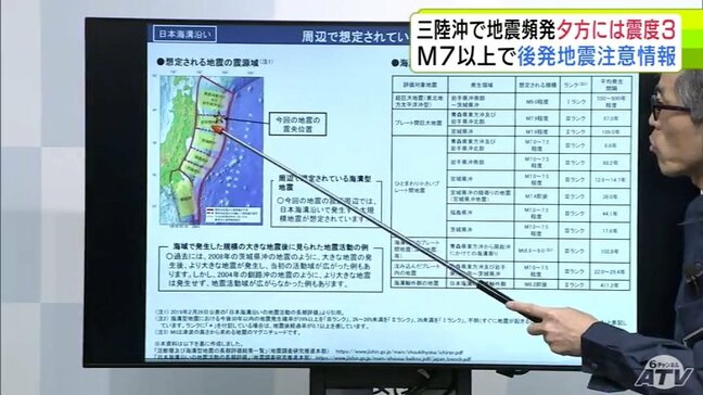 三陸沖を震源とする地震相次ぐ　10日もマグニチュード6.2の地震が…　11月4日以降「震度1以上」の揺れ伴う地震が20回以上観測　マグニチュード7以上で発表の『北海道・三陸沖後発地震注意情報』とは？【解説動画あり】|TBS NEWS DIG