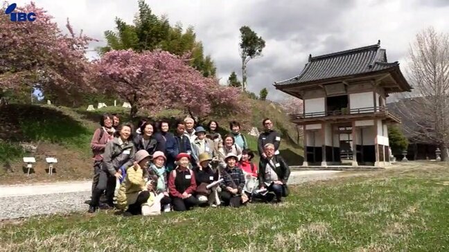 津波到達点に植えられたサクラを巡る散策会　県内外17人が境内のカワヅザクラなど見学　震災の記憶の伝承へ　岩手・陸前高田市|TBS NEWS DIG