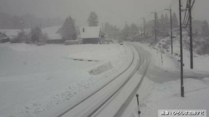 【雪情報】中国山地を走る道路は各地まとまった積雪　高速道路は冬用タイヤ規制　路面の積雪・凍結に十分注意　各地の道路状況は|TBS NEWS DIG
