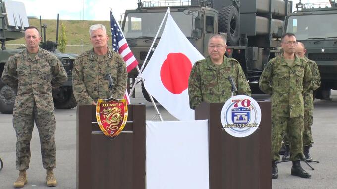 米軍の新型兵器 地対艦ミサイル「NMESIS」と防空システム「MADIS」公開し日米の司令官が会見【日米共同訓練】|TBS NEWS DIG
