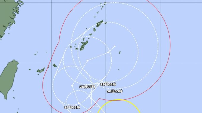 【台風情報】台風26号（スリゲ）27日（日）には “強い勢力” で沖縄・宮古島接近へ　955hPa・瞬間風速60m/sの見込み、日本の南で停滞のおそれも【雨と風シミュレーション】　|　富山のニュース｜天気・防災｜チューリップテレビ