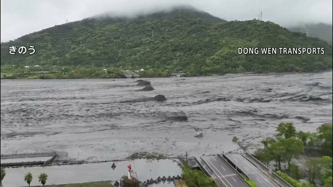 柱にしがみつく女性も…台風18号で甚大な被害　台湾で洪水など発生　17人が死亡・17人が行方不明　中国大陸に上陸見込み