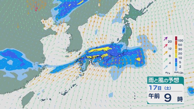 “東西にのびる前線”が16日(金)から西日本に 17日(土)からは東日本にもかかり雨が降る天気に 「走り梅雨」の各地の降り方は? 雨と風シミュレーション　|　石川県のニュース｜MRO北陸放送