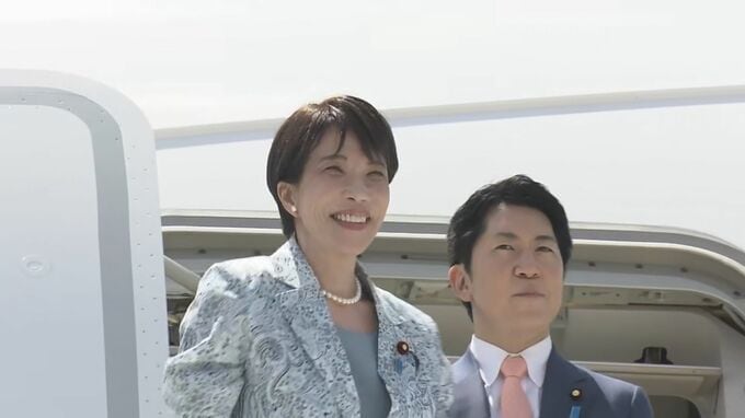 【速報】高市総理が隣国・スイスに到着　フランス開催G7サミット出席へ　中東情勢等めぐり議論