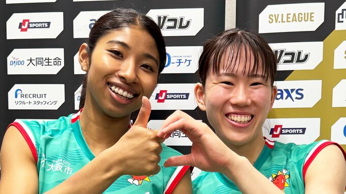大阪マーヴェラスが8連勝でガッチリ首位キープ 今季3度目の宮部藍梨・愛芽世姉妹対決は妹に軍配【SVリーグ】|TBS NEWS DIG