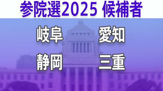 【参議院選挙2025】あなたの街の候補者は？顔写真一覧を見る【岐阜、静岡、愛知、三重】|TBS NEWS DIG