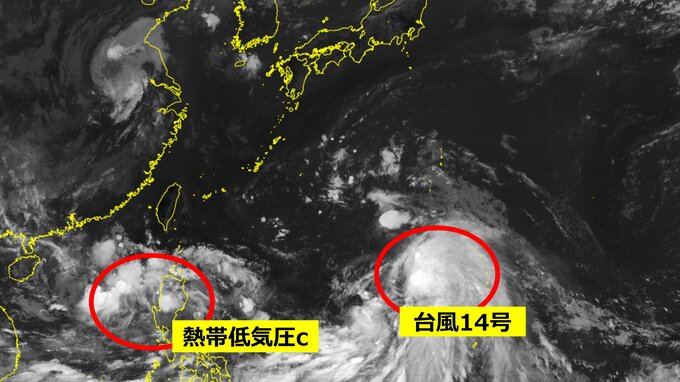 【台風情報】台風14号は18日頃に沖縄・奄美を直撃か…新たな台風のたまご“熱帯低気圧”が南の海に…台風へ発達の見込み【熱帯低気圧と台風14号の最新進路予想】|TBS NEWS DIG