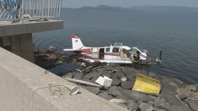 小型航空機が不時着…中海に落下　重大インシデントから「航空事故」に切り替え　航空事故調査官が現場で調査開始|TBS NEWS DIG