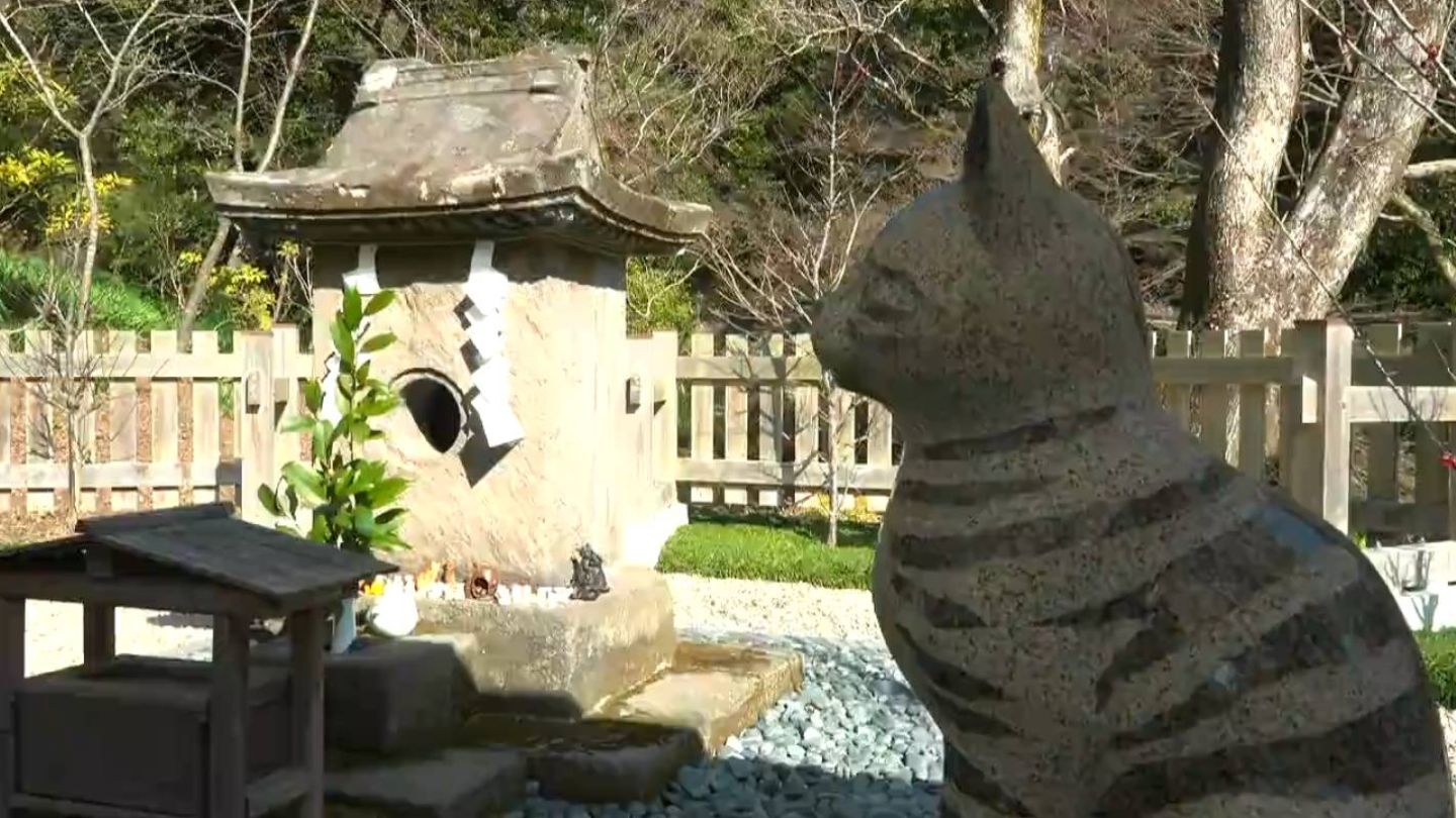 全国でも珍しい「猫神社」2月22日は猫の日 朝鮮出兵の島津義弘が時計