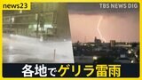 各地でゲリラ雷雨　関東では一時約4万軒が停電　沖縄・宮古島近くで発生の台風9号の影響で全国で大気不安定に　長引く猛暑が家計を直撃　魚や野菜にも異変が…【news23】|TBS NEWS DIG