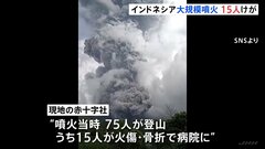 インドネシア・スマトラ島の火山で大規模噴火　登山客15人が火傷や骨折などのけが| TBS CROSS DIG with Bloomberg