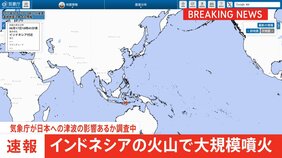 インドネシアの火山で大規模噴火　日本への津波の影響あるか調査中　最も早い場合で沖縄に午後10時ごろ到達か　気象庁|TBS NEWS DIG