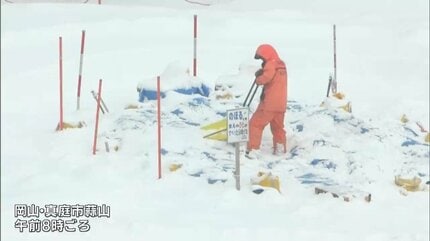 強い寒気の流れ込み続く 岡山県北では断続的に降雪 上長田で61cm 最低