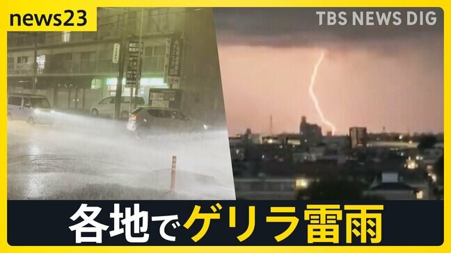 各地でゲリラ雷雨 関東では一時約4万軒が停電 沖縄・宮古島近くで発生の台風9号の影響で全国で大気不安定に 長引く猛暑が家計を直撃 魚や野菜にも異変が…【news23】|TBS NEWS DIG